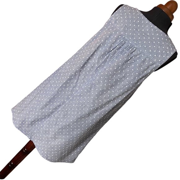 Croft & Barrow Light Blue Sleeveless Pin Tuck Polka Dot Nightgown M - Picture 4 of 8